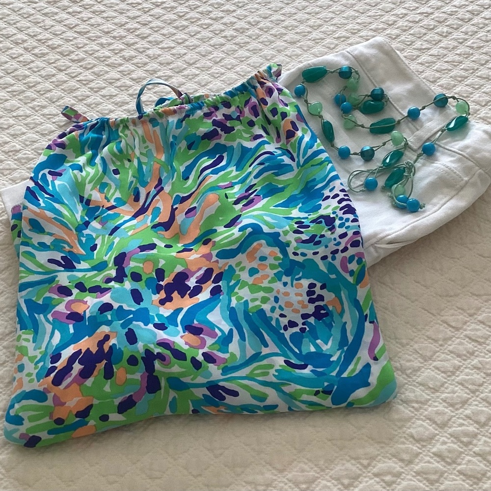 Lilly Pulitzer Skylar Top Resort White Sea Soireee
